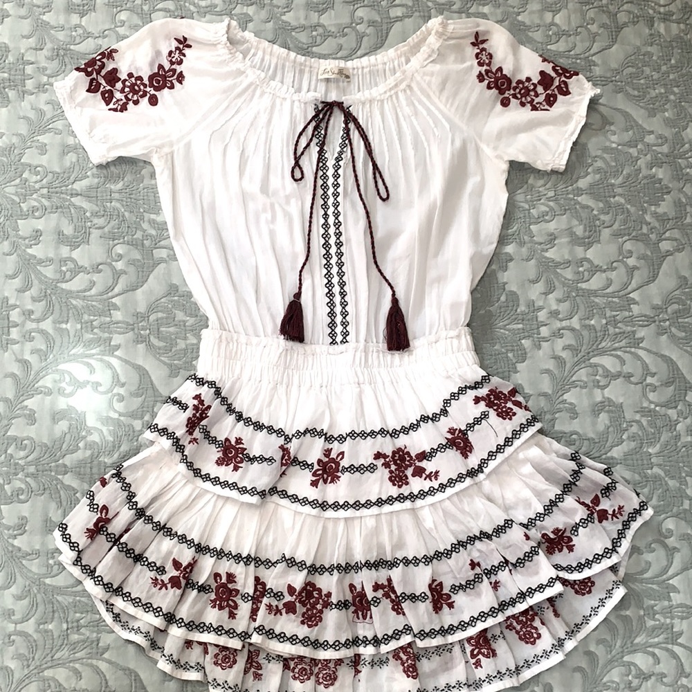 LoveShackFancy Popover Mini Dress size S